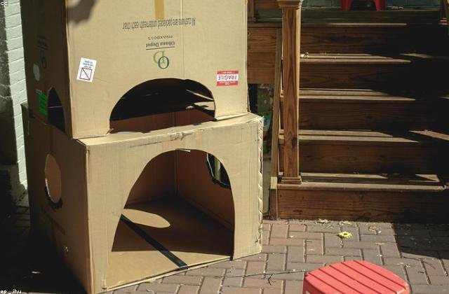 Stack of cardboard boxes